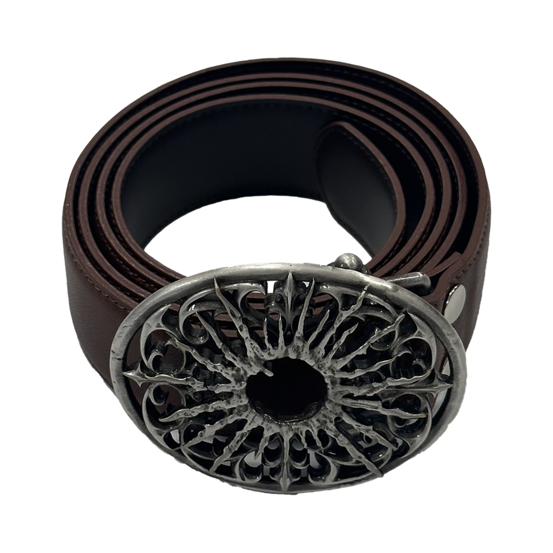 톤얼타이드 베인 로고 벨트 레드브라운(tornortied Vein Logo Belt Red Brown)