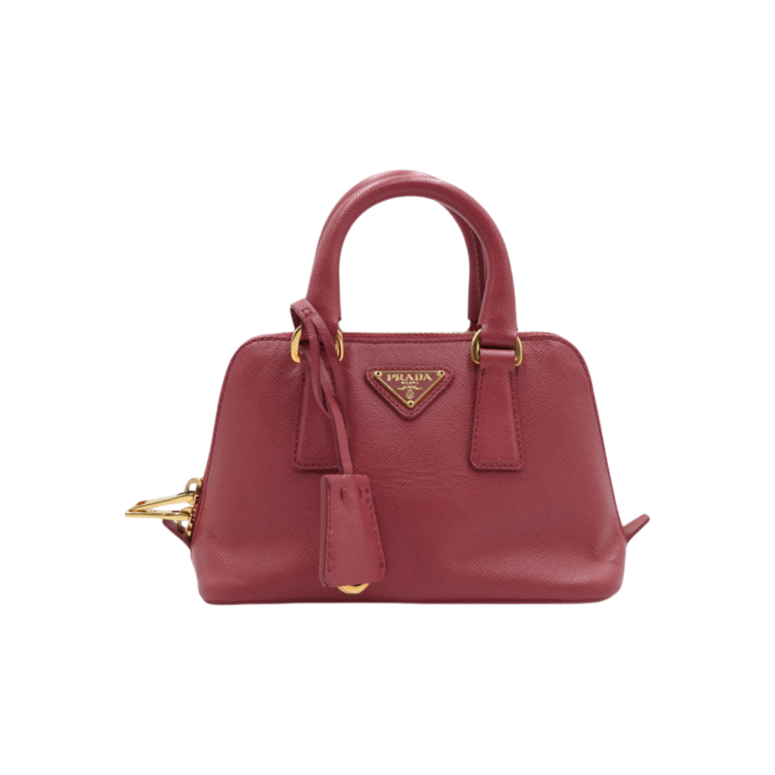 IT4W5PMFHRHC Prada BL0851 Pink Saffiano Lux Micro Mini Tote Bag