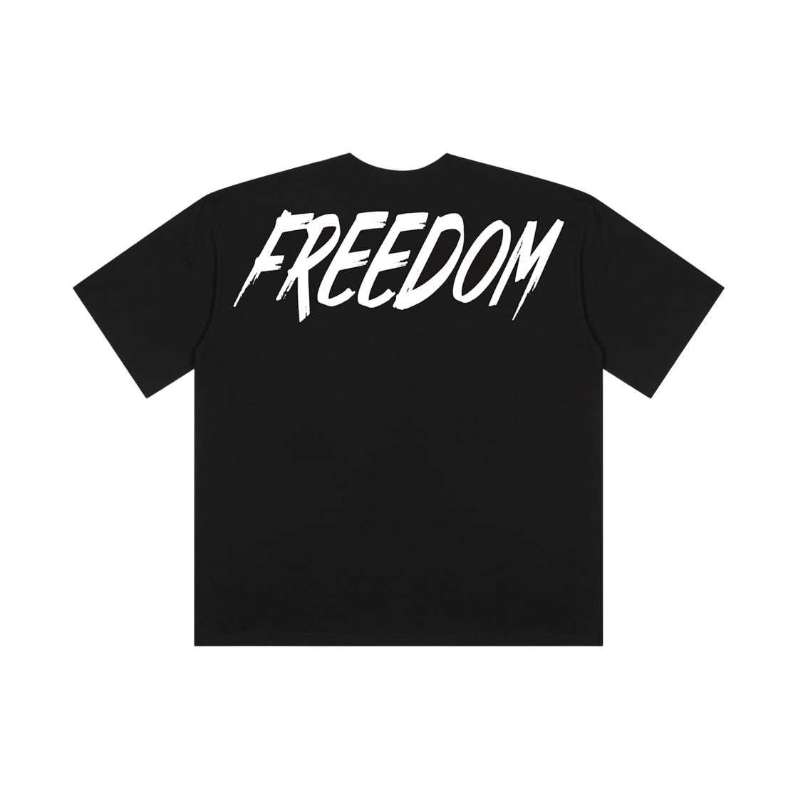 프리덤 프리덤 오버핏 백 프린팅 티셔츠 블랙(FREEDOM FREEDOM Over Fit Back Printing T-shirt Black)