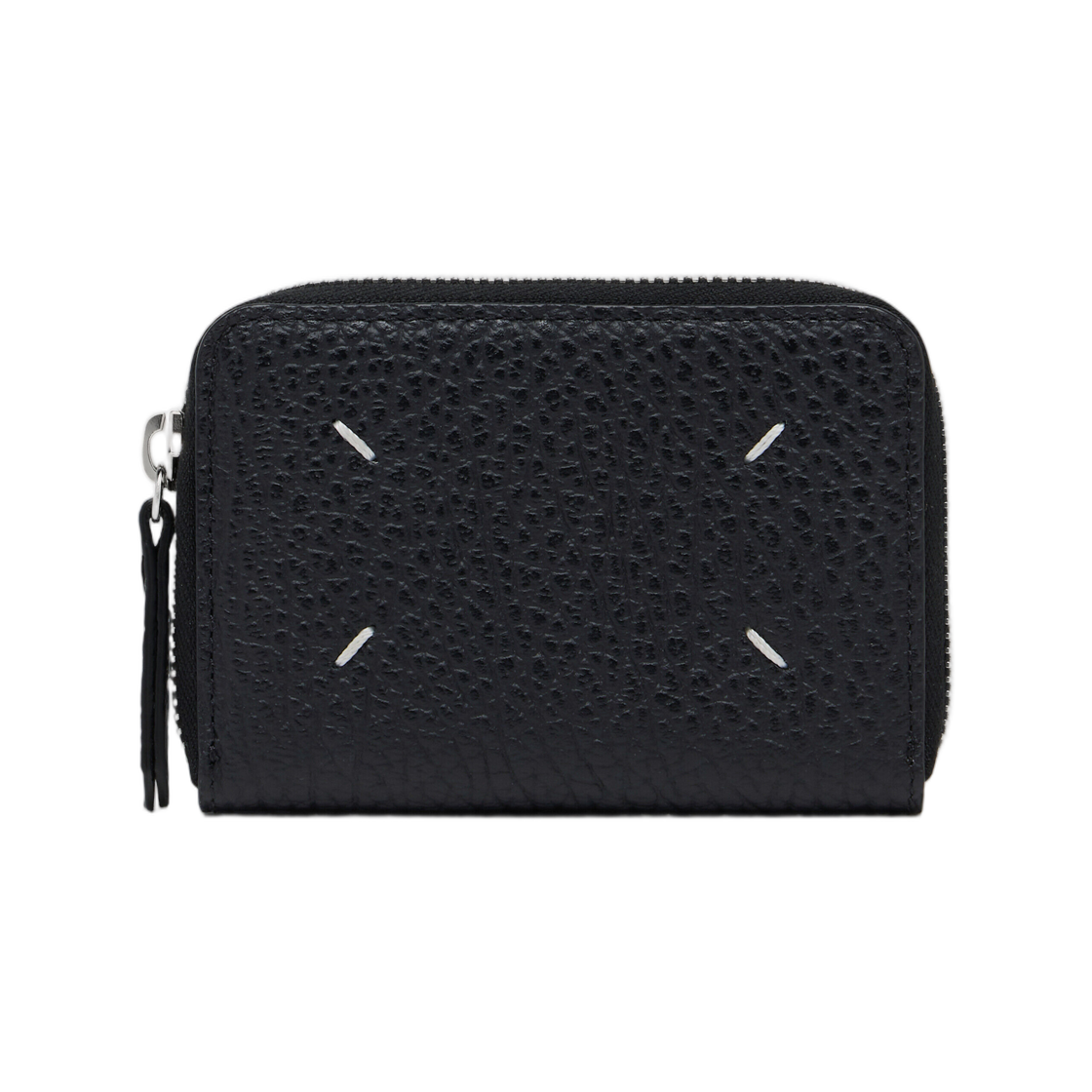 SA1VX0025P4455T8013 Maison Margiela Four Stitches Zip Coin Holder Black