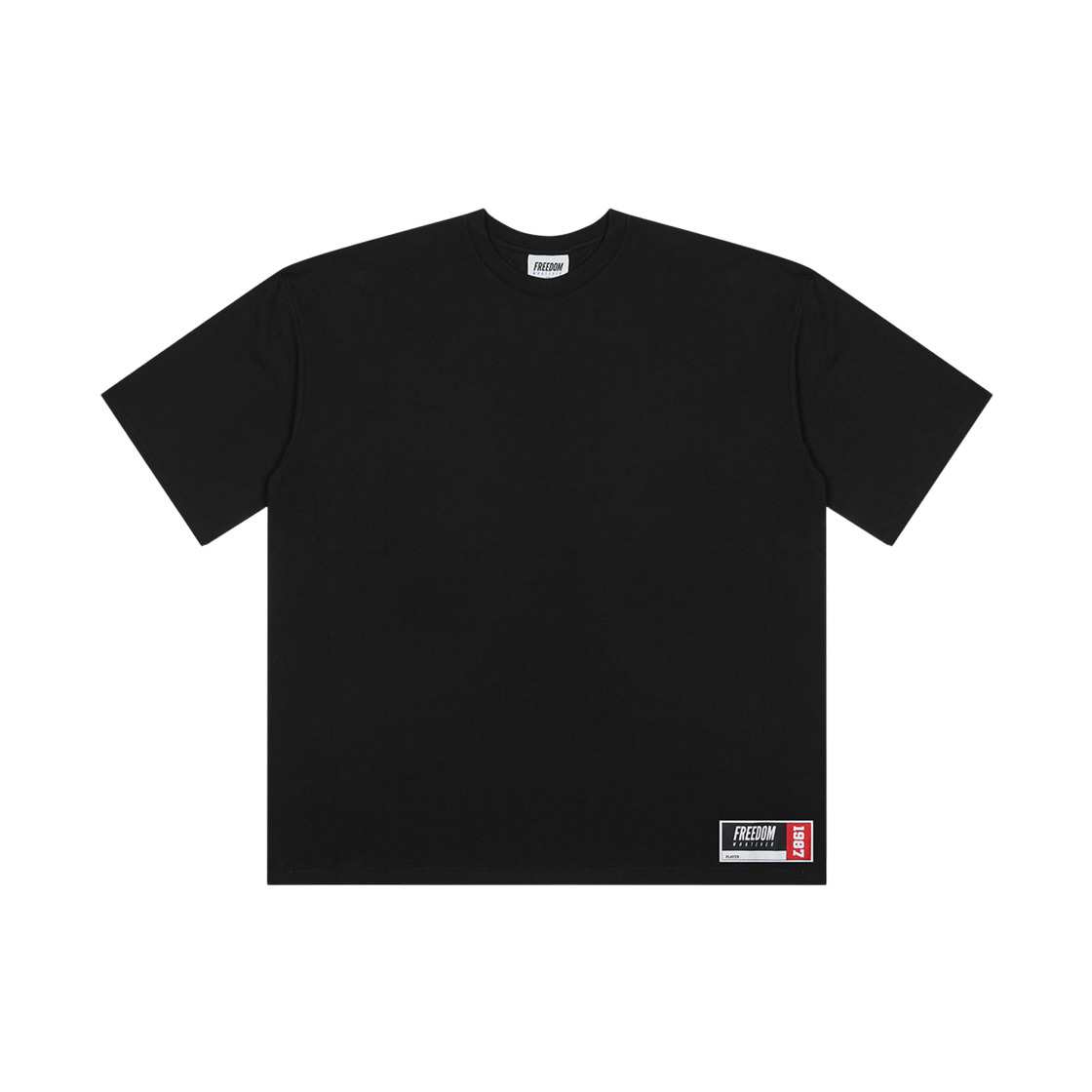 프리덤 프리덤 오버핏 백 프린팅 티셔츠 블랙(FREEDOM FREEDOM Over Fit Back Printing T-shirt Black) - 2