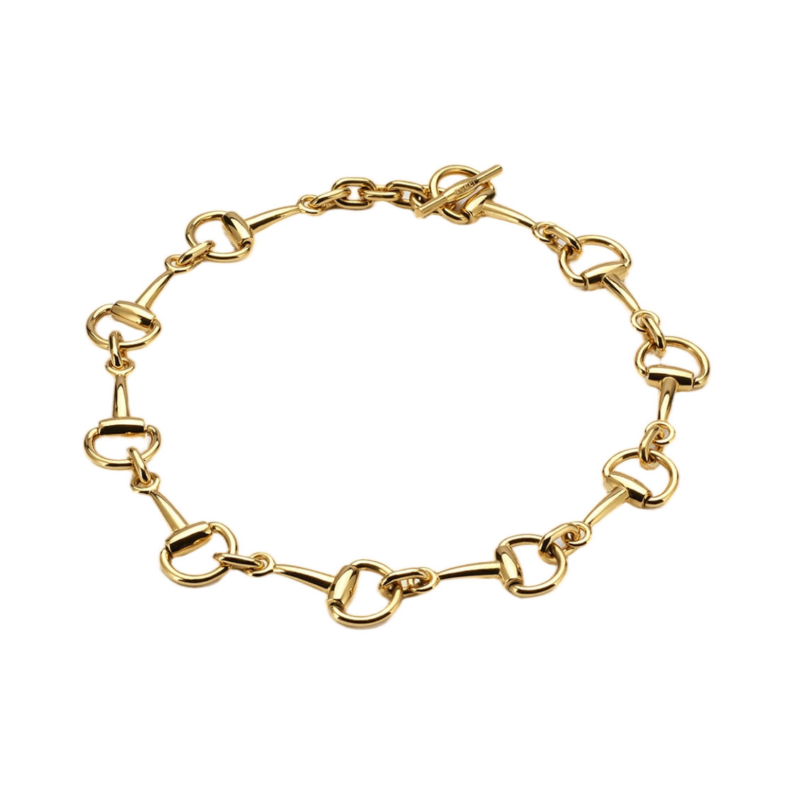 A0011Q-I4600-0912 (W) Gucci Horsebit Motif Necklace Gold