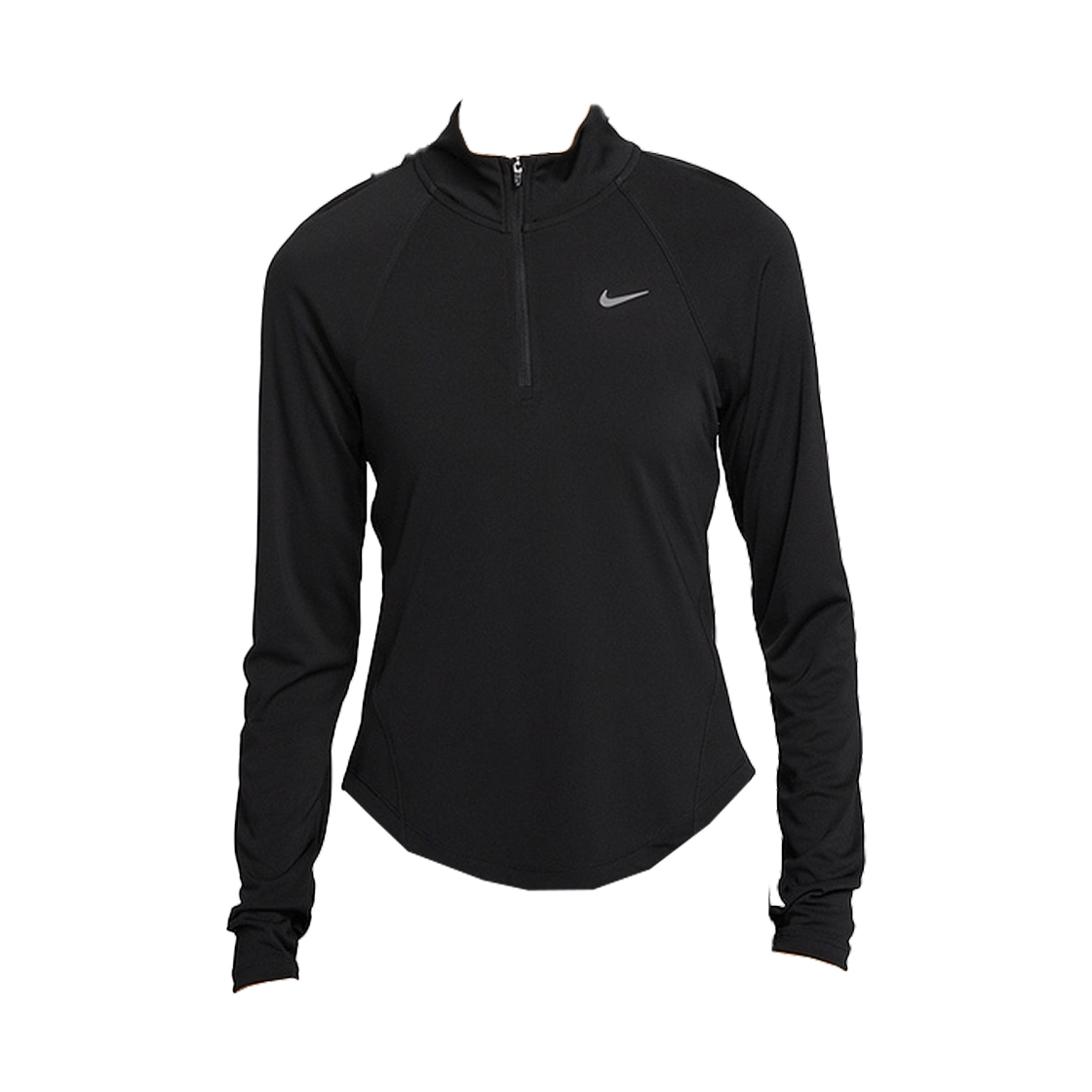 HV2843-010 (W) Nike Tempo Swoosh Run Dri-Fit 1/4-Zip Running Top Black White - Asia