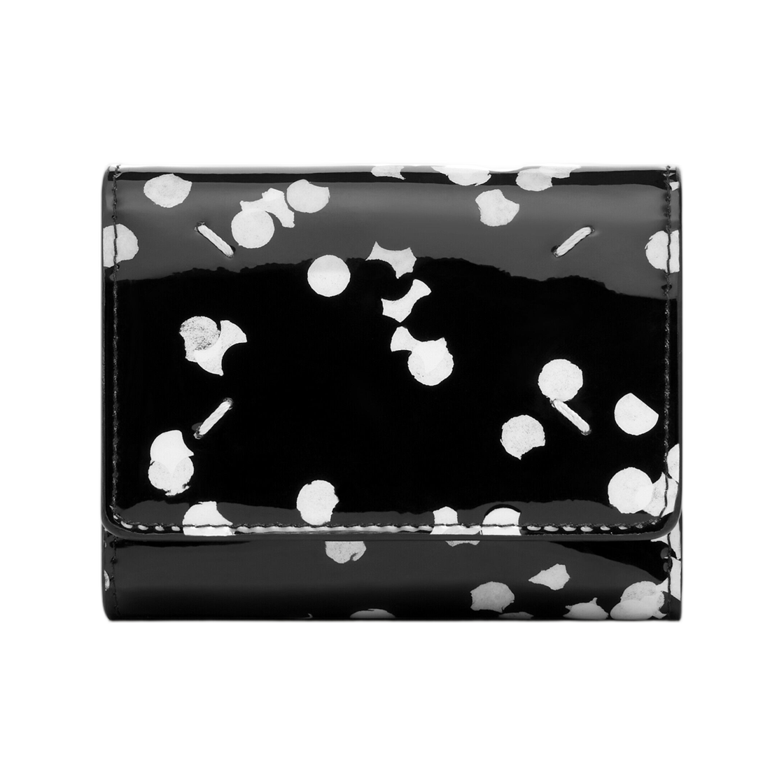 SA3UI0010P7793HB383 Maison Margiela Zip Clip Wallet Black White
