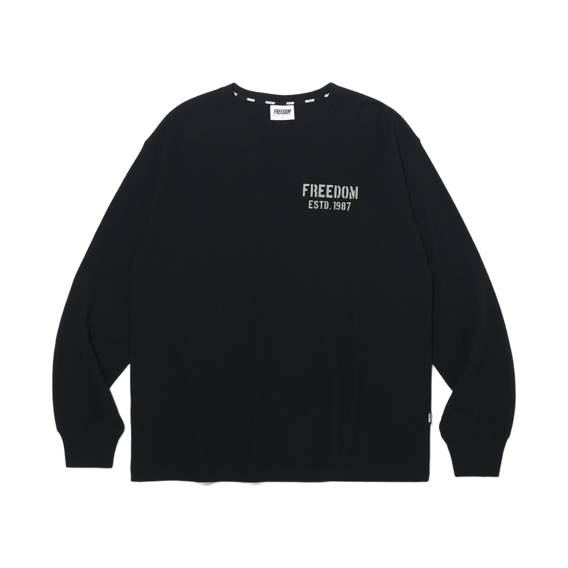 FD26MMLS0070BK FREEDOM 1987 Waffle Long Sleeve Black