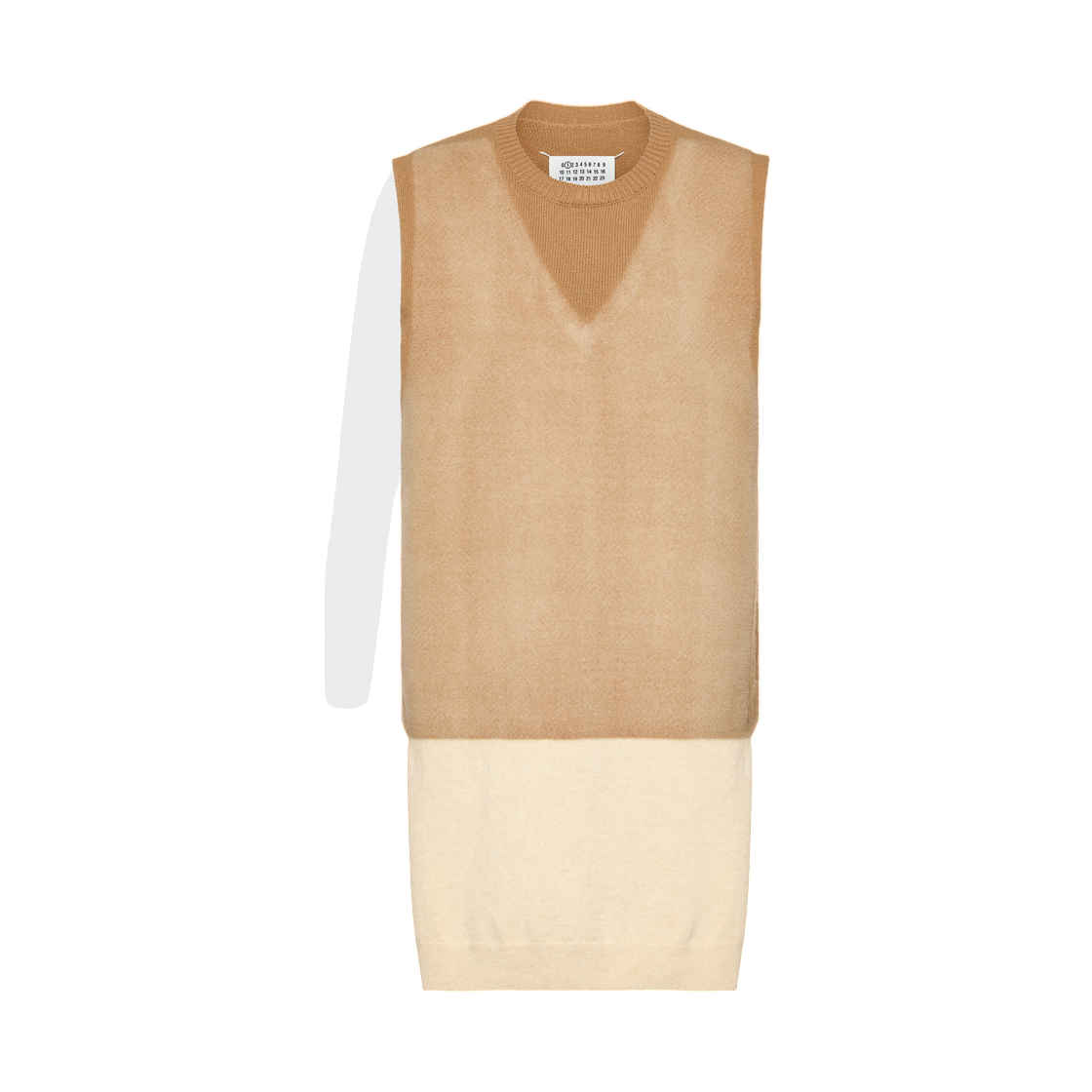 S51FB0086M13304131F (W) Maison Margiela Fused Knit Vest Beige