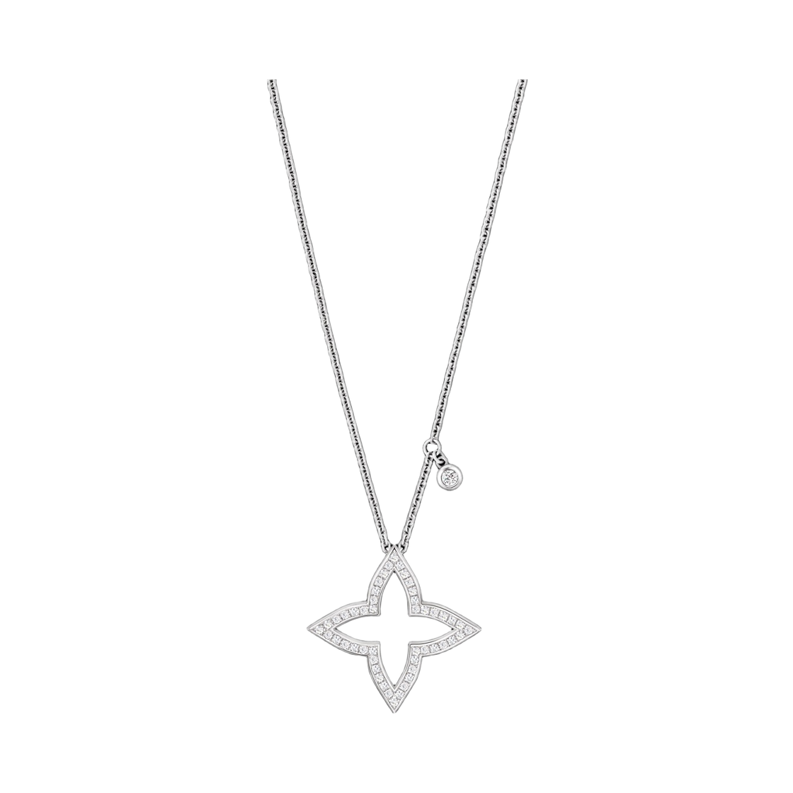 Q03093 (W) Louis Vuitton Ombre Blossom Pendant 18K White Gold Diamond
