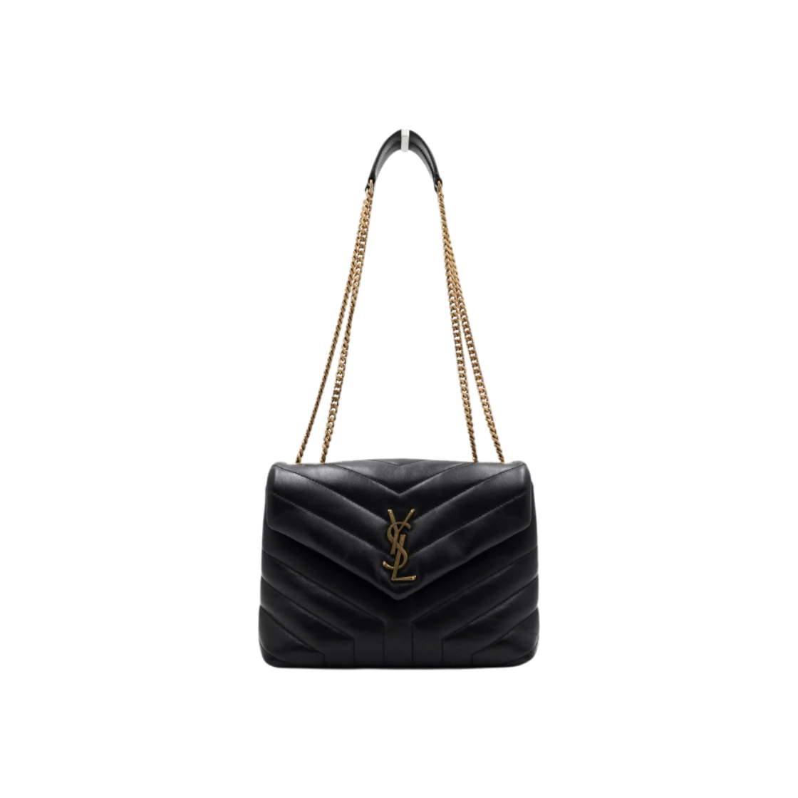 ITCHNCQSV9NL Saint Laurent 494699 Loulou Envelope Satchel with Gold Chain Shoulder and Crossbody Bag