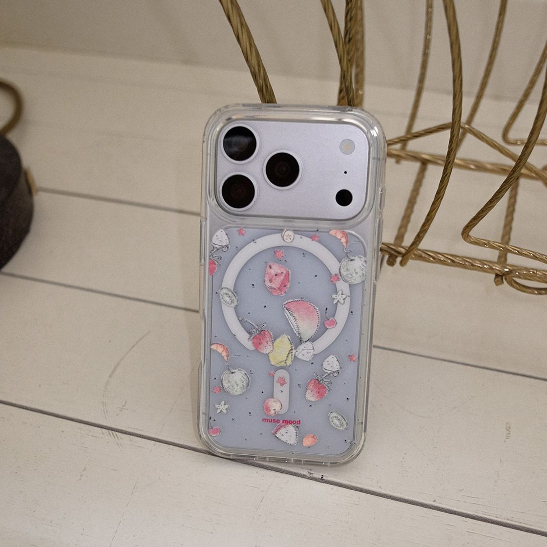 뮤즈무드 화채 맥세이프 클리어 휴대폰 케이스(Musemood Hwachae MagSafe Clear Phone Case) - 3