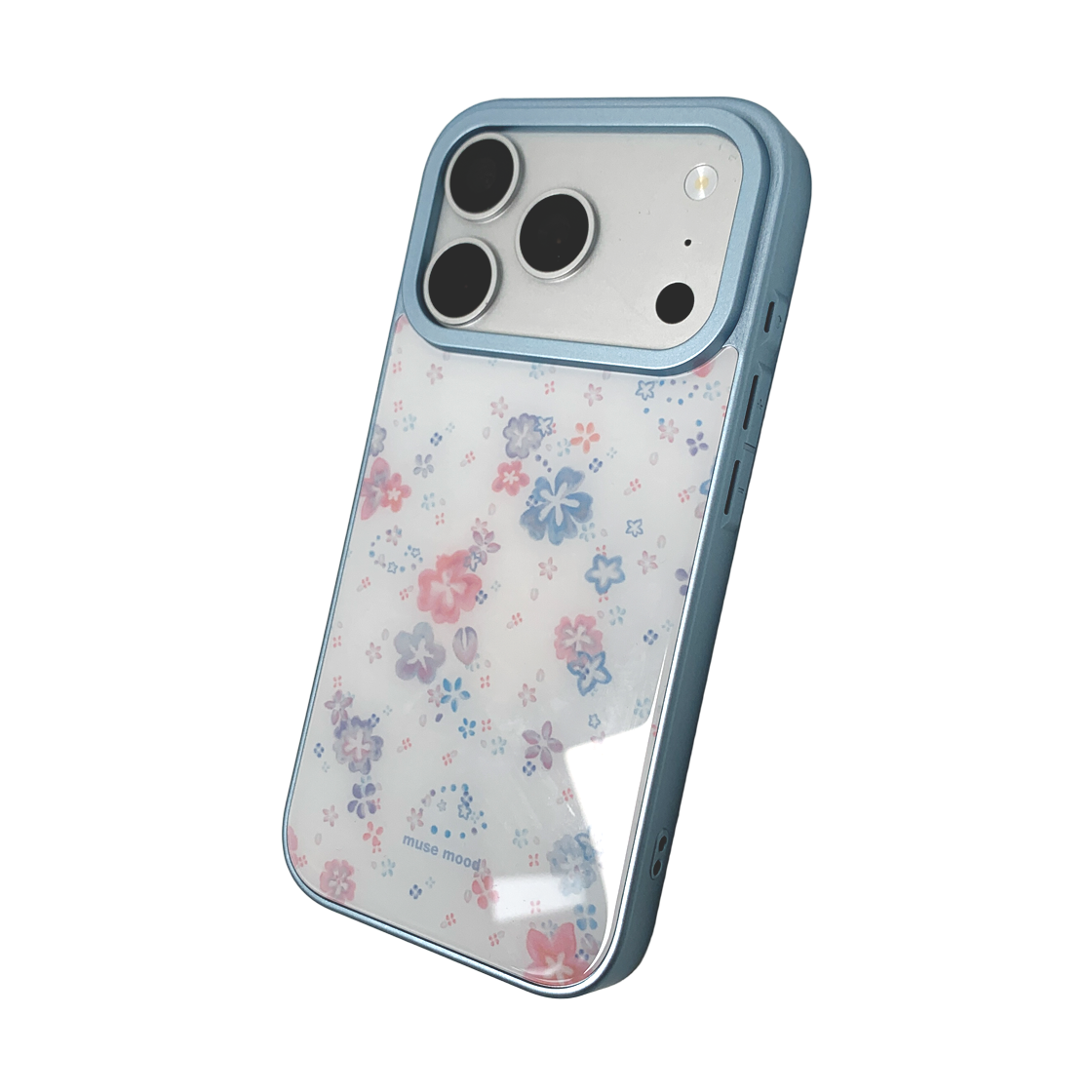 뮤즈무드 알로하 플라워 블루 범퍼 휴대폰 케이스(Musemood Aloha Flower Blue Bumper Phone Case) - 2