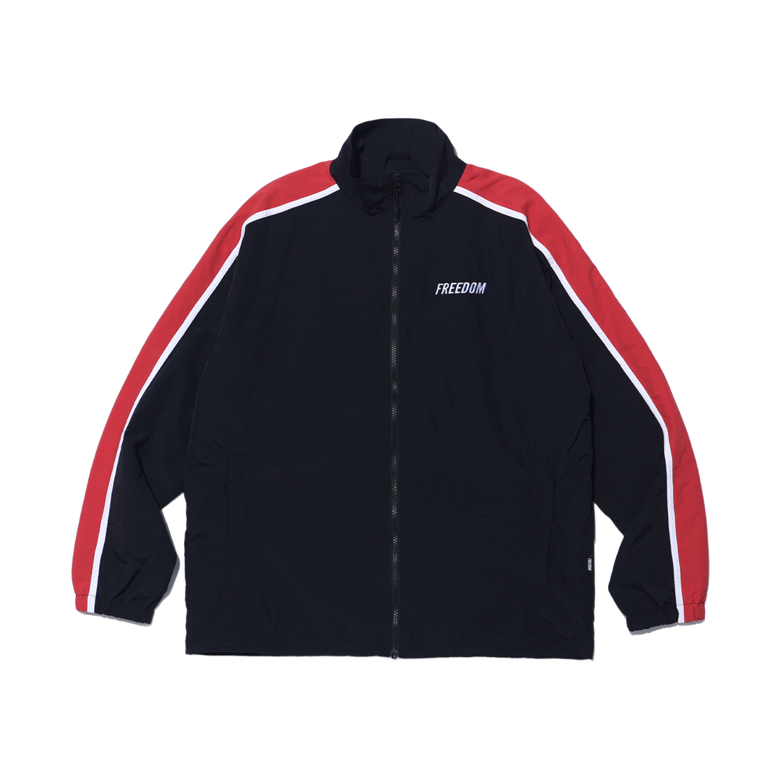 프리덤 사이드 라인 윈드브레이커 자켓 블랙/레드(FREEDOM Side Line Windbreaker Jacket Black/Red)
