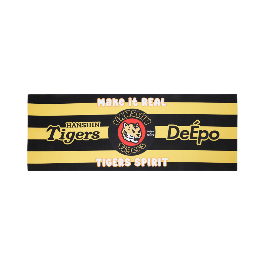 디에포 x 한신 타이거즈 콜라보 캐릭터 타올 블랙 옐로우(DeEpo x Hanshin Tigers Collabo Character Towel Black Yellow)