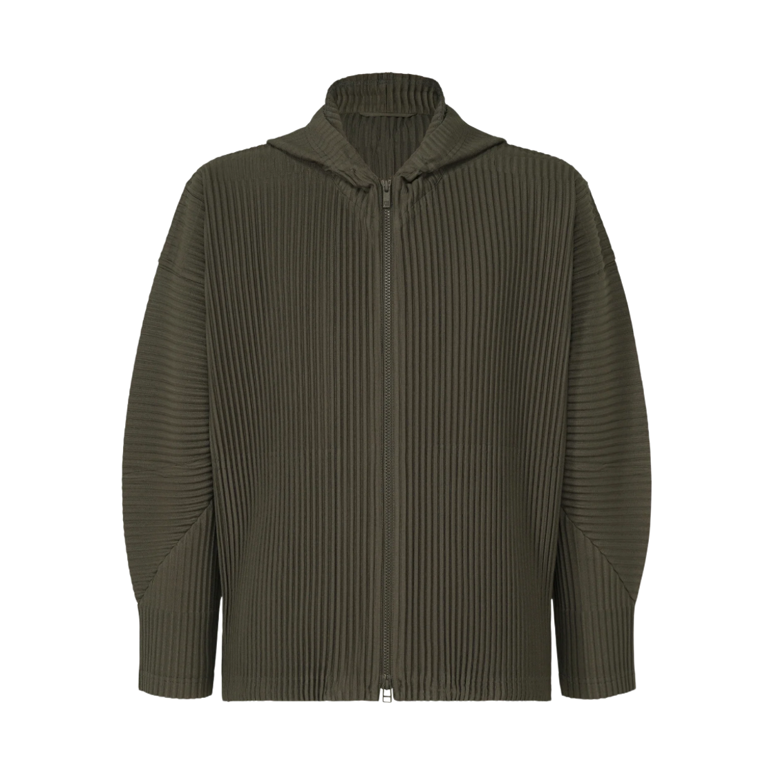 HP63-JL071-47 Homme Plisse Issey Miyake MC July Zip Up Parka Shade Grayish Brown