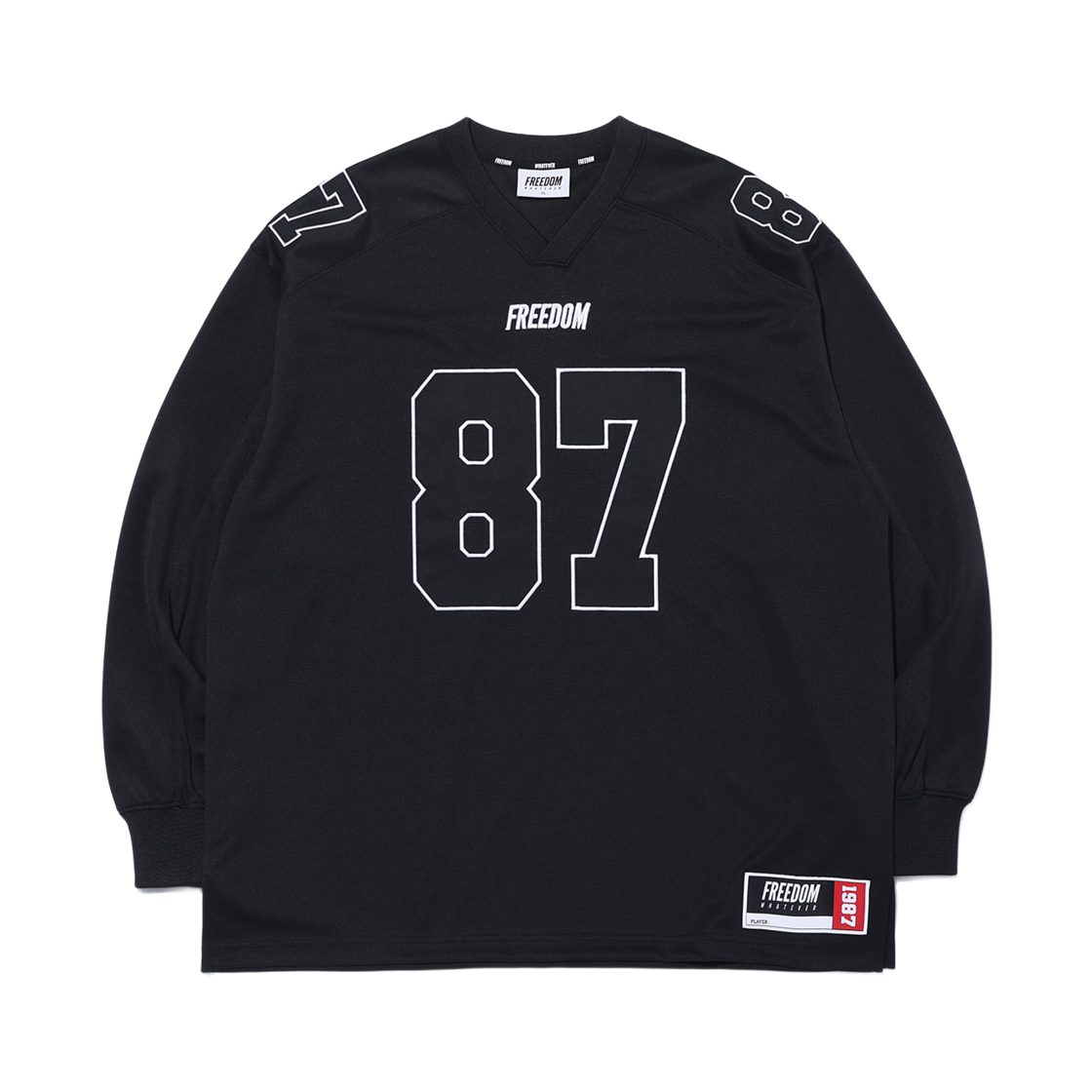 FD25FMLS0040BK FREEDOM Long Sleeve Rugby Jersey Black