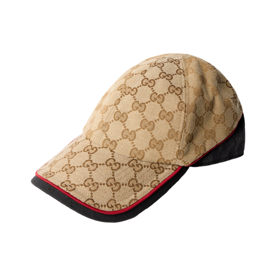 A001I2-4HBLB-9660 Gucci GG Cotton Canvas Baseball Hat Sand Black
