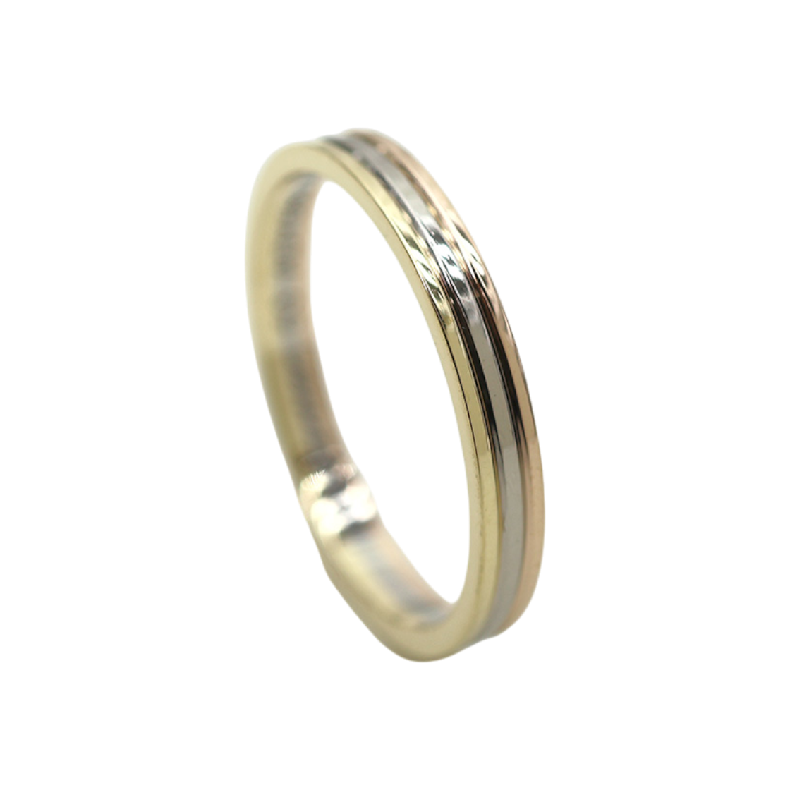 IT56TNK835PC Cartier B4209900 18K White, Pink, and Yellow Gold Vendôme Louis Cartier Ring