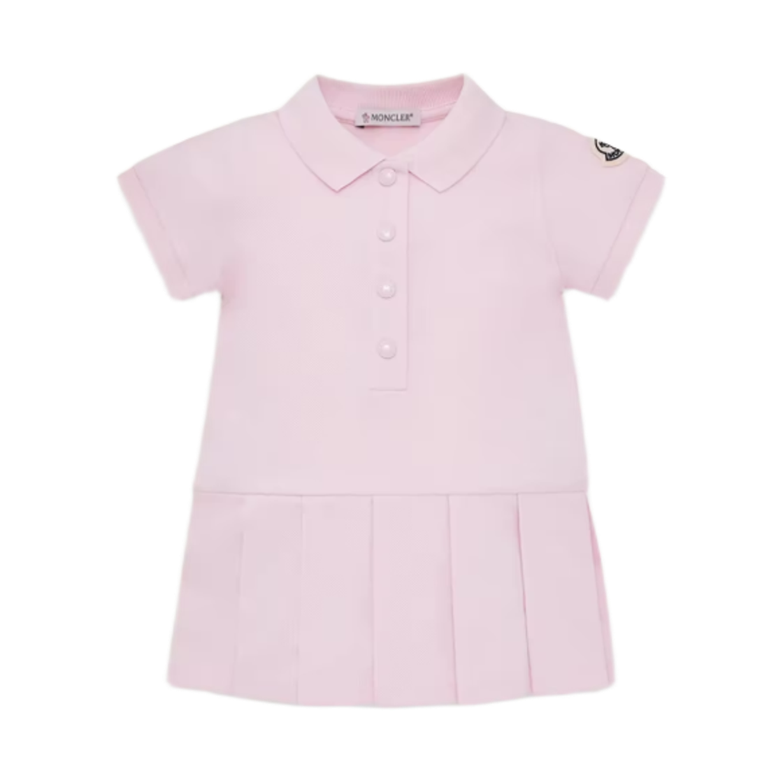 L1-951-8I00008-8496F-505 (Kids) Moncler Cotton Piquet Polo Shirt Dress Light Pink - 26SS