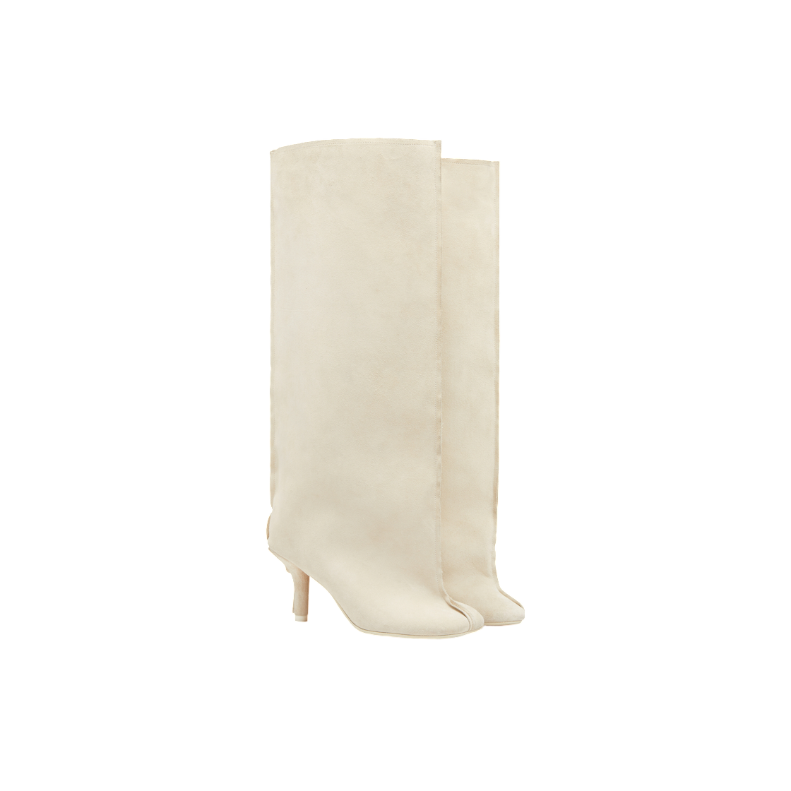 (W) MM6 메종 마르지엘라 스웨이드 아나토믹 튜브 부츠 핑크 베이지((W) MM6 Maison Margiela Suede Anatomic Tube Boots Pink Beige) - 2
