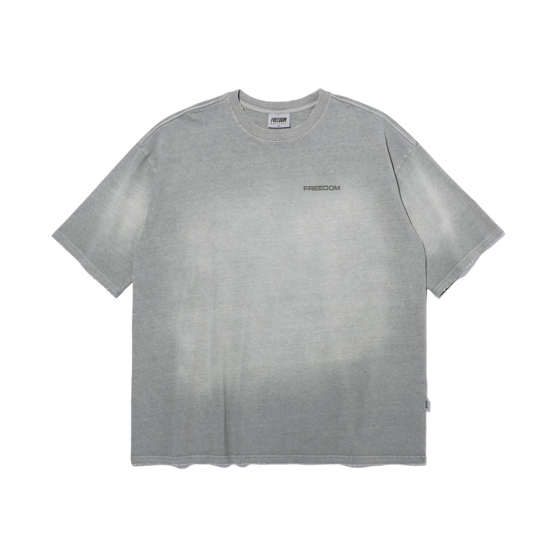 FD26MMTS0150GY FREEDOM Small Logo Pigment Washed T-shirt Gray