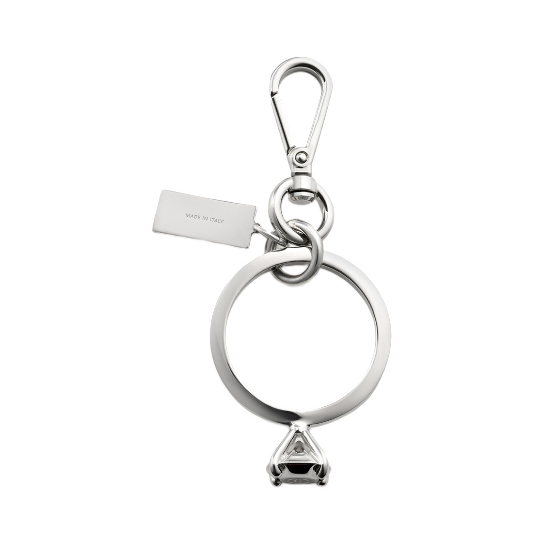 MM6 메종 마르지엘라 폴리쉬드 팔라듐 클립 키링 팔라디오(MM6 Maison Margiela Polished Palladium Clip Keyring Palladio) - 2