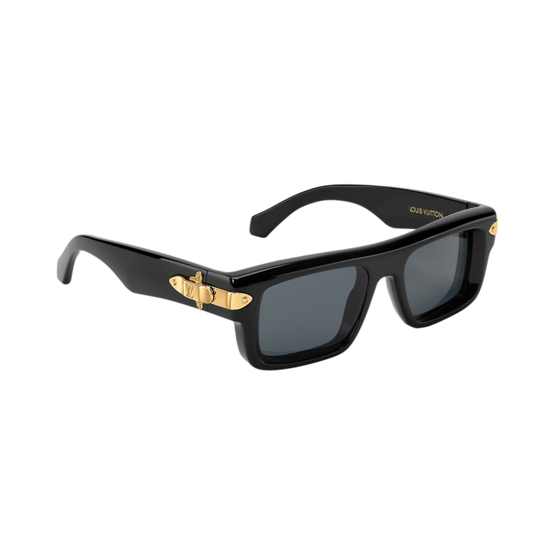 Z3526E Louis Vuitton LV Lock Square Sunglasses Black