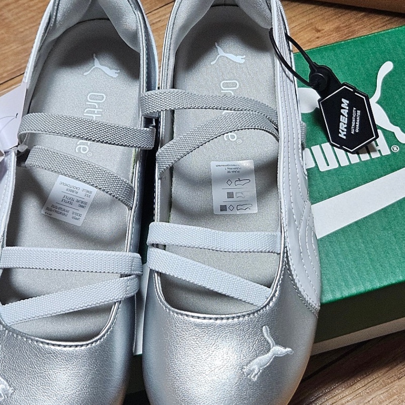 (W) Puma Speedcat Ballet Metallic Puma Silver Puma White 착용 스타일
