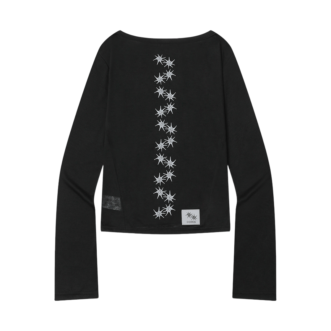 코이리스 세나 오리엔탈 시스루 슬림 롱 슬리브 티 블랙(Coiris Sena Oriental See-Through Slim Long Sleeve T Black) - 2