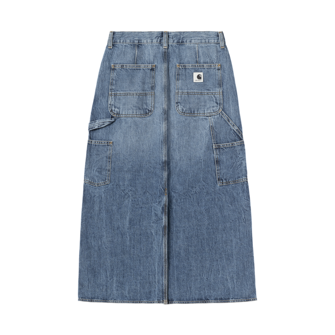 I037528-01-7X (W) Carhartt WIP Double Knee Skirt Long Blue