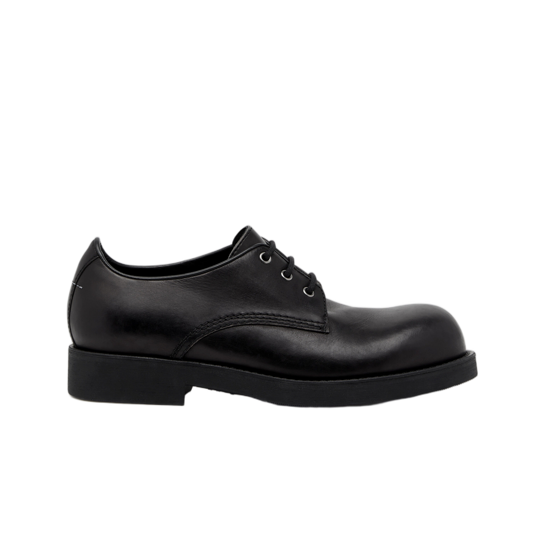 SH1WQ0007P7431T8013 MM6 Maison Margiela Leather Biker Lace-Up Shoes Black
