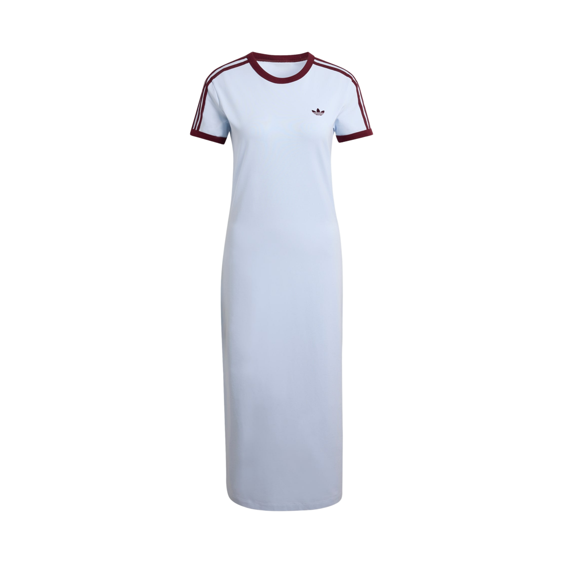 KD3694 (W) Adidas 3-Stripes Slim Dress Crystal Sky Maroon - KR Sizing
