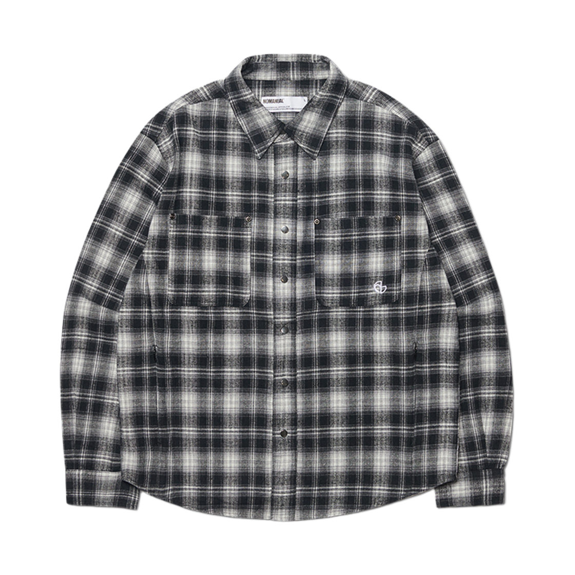 NMWF52JK02BLK NOMANUAL Flannel Check Shirt Jacket Black