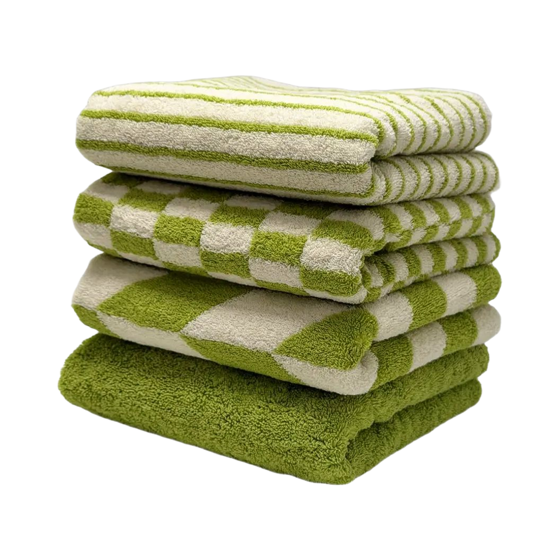 라우디 그린 타월 세트(4P)(LAUDEE GREEN TOWEL GIFT SET)
