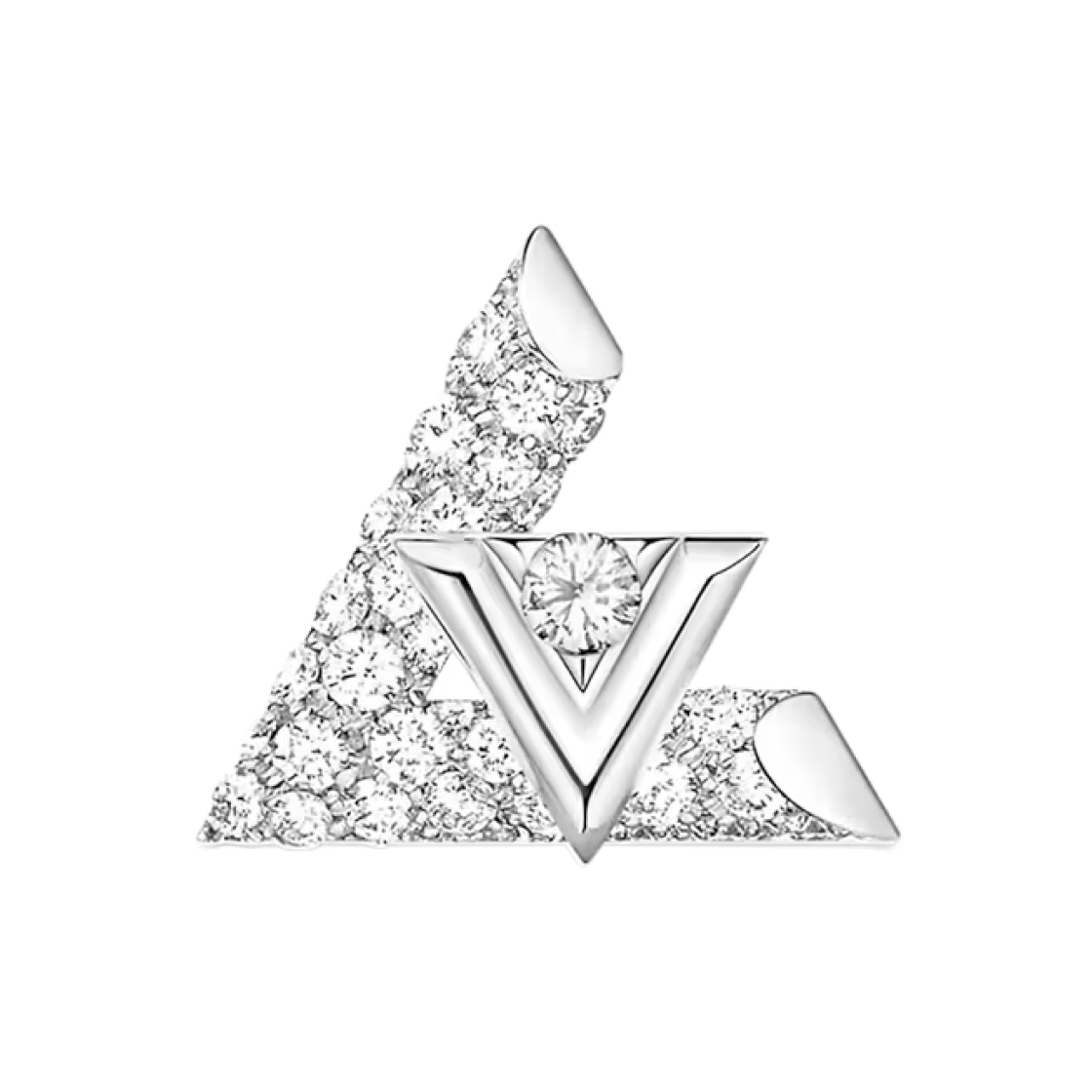 Q06485 Louis Vuitton LV Volt One Stud White Gold Diamond