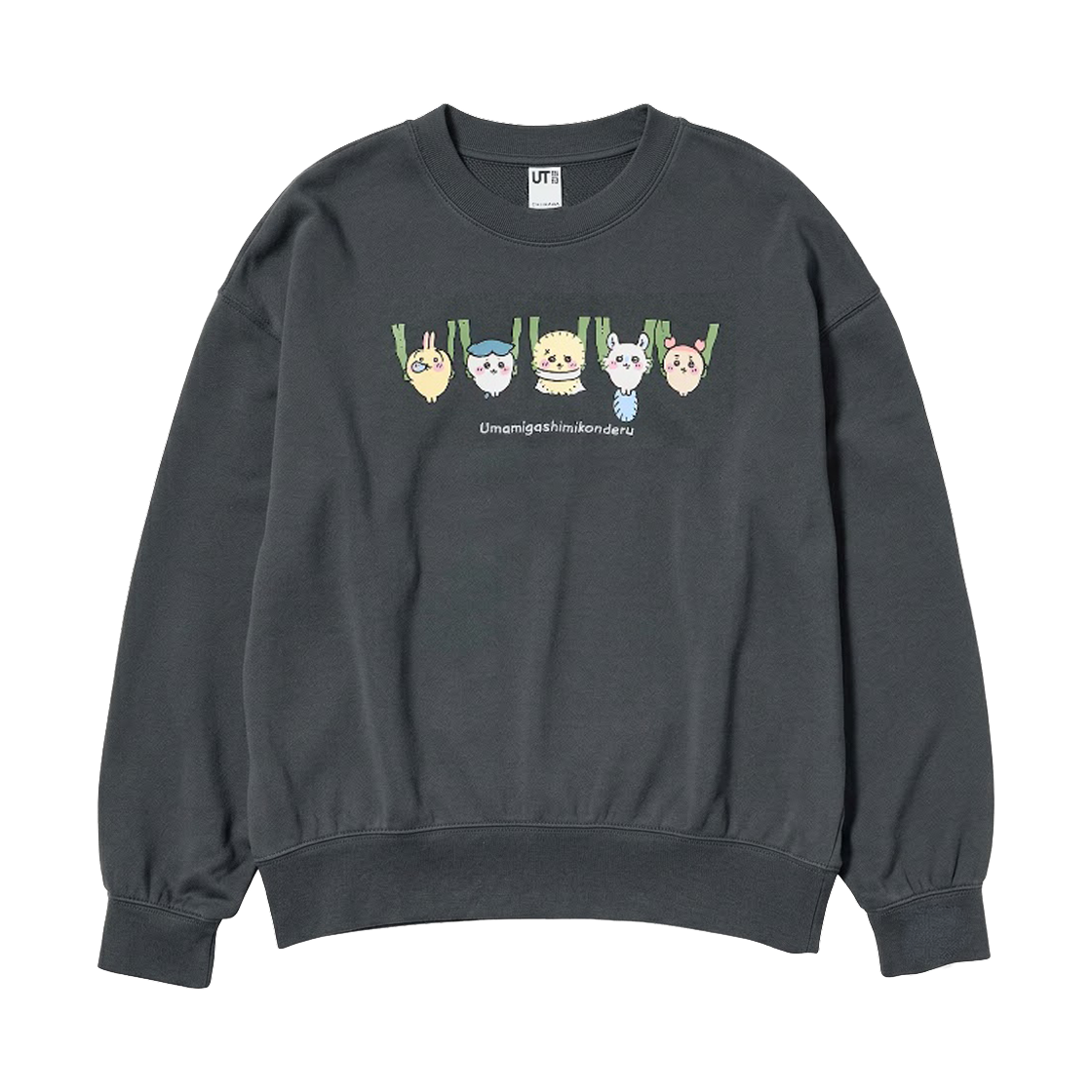 491209-08 (W) Uniqlo UT x Chiikawa Sweatshirt Dark Gray