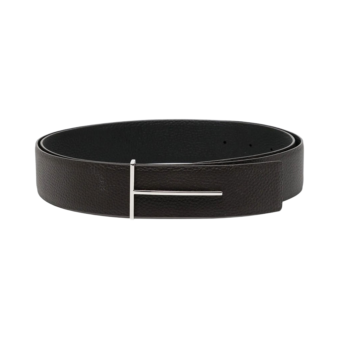 톰포드 그레인 레더 슬림 T 리버시블 벨트 브라운 블랙(Tom Ford Grain Leather Slim T Reversible Belt Brown Black)