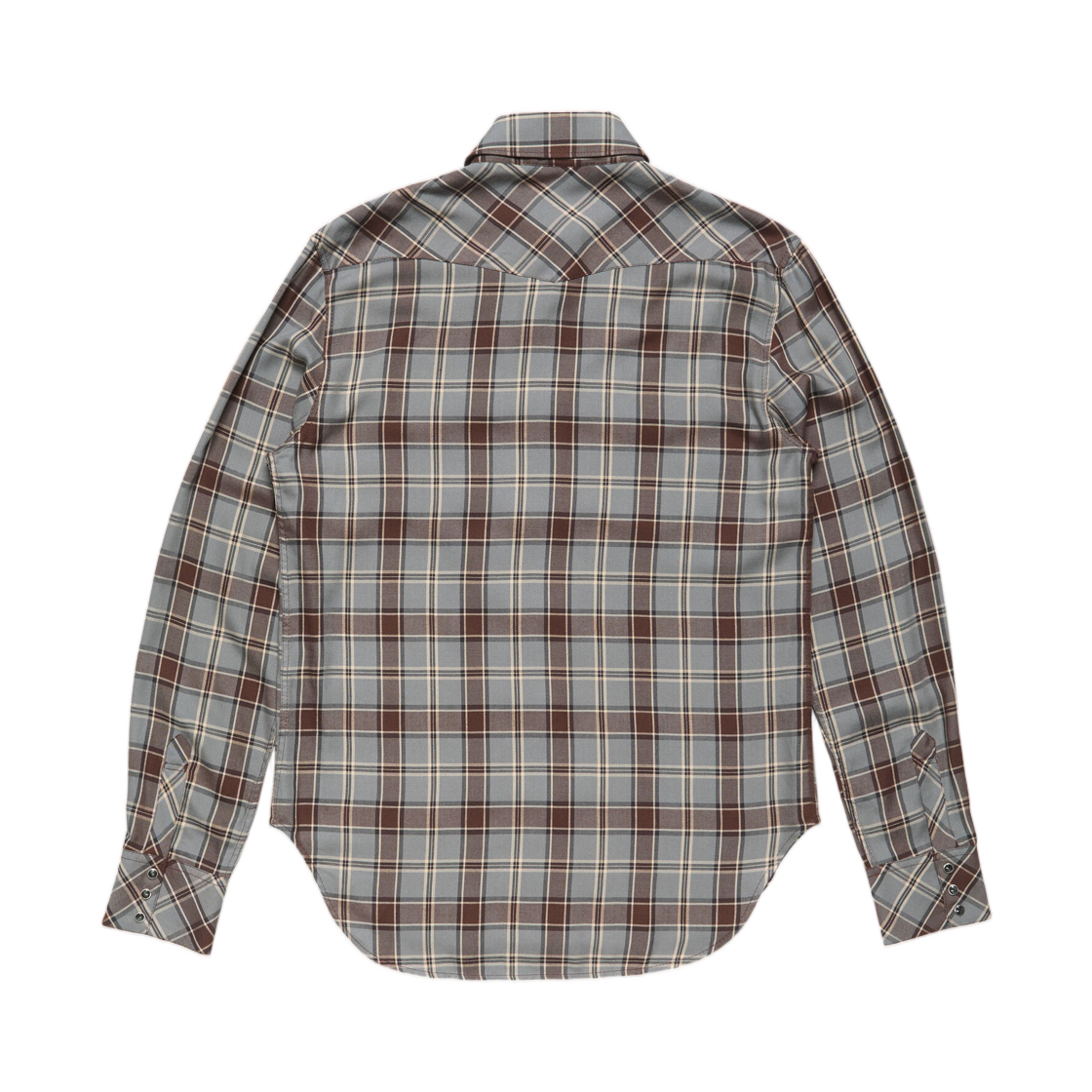 아크네 스튜디오 플란넬 체크 버튼 업 셔츠 멀티 그레이(Acne Studios Flannel Check Button Up Shirt Multi Grey) - 2