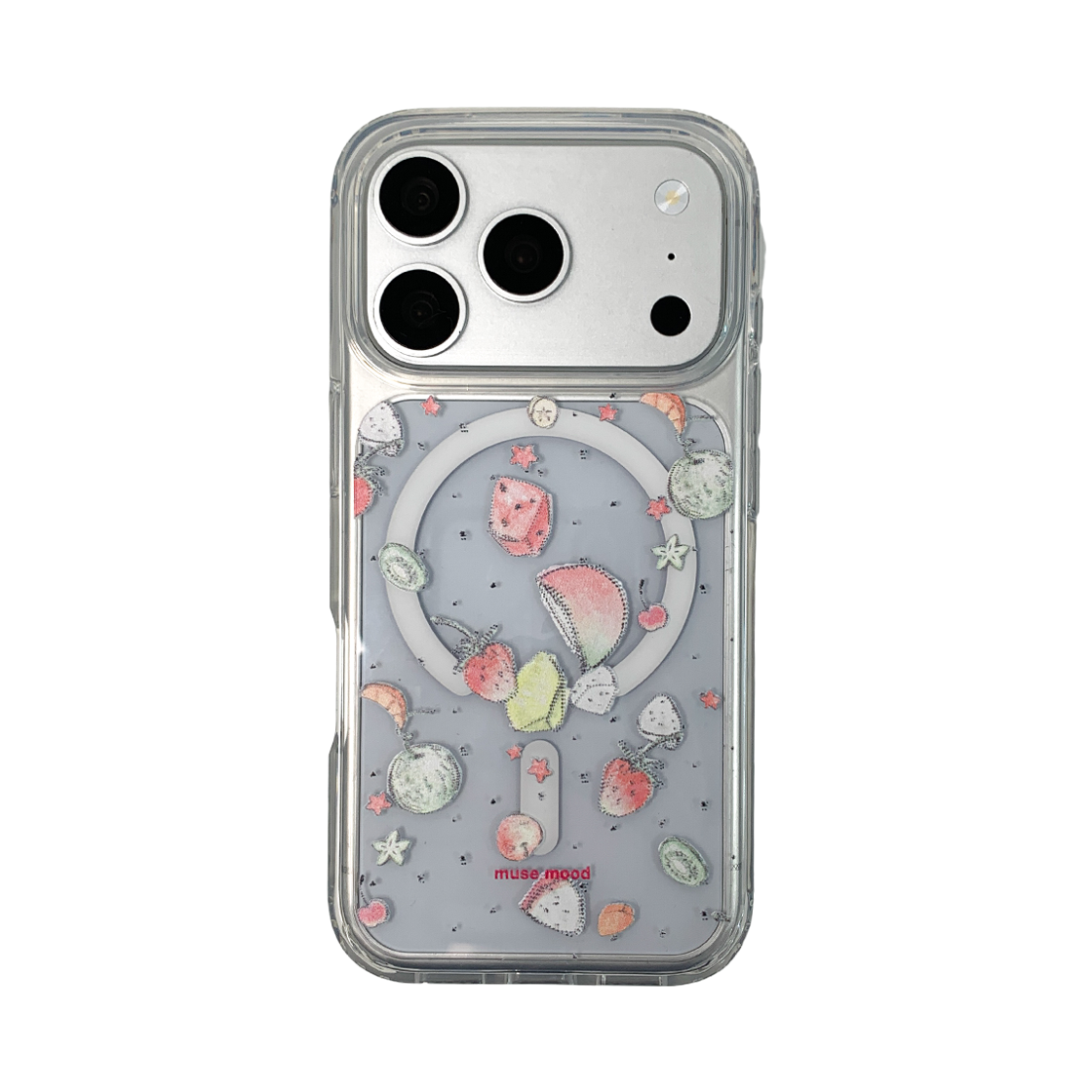 뮤즈무드 화채 맥세이프 클리어 휴대폰 케이스(Musemood Hwachae MagSafe Clear Phone Case)