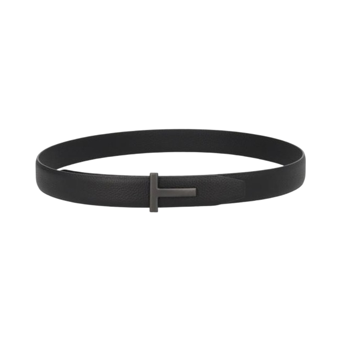 톰포드 레더 팔라듐 T 버클 벨트 블랙(Tom Ford Leather Palladium T Buckle Belt Black)