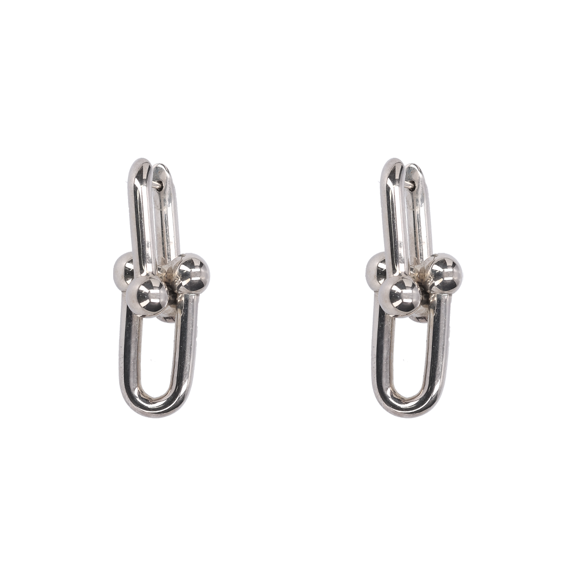 IT4564RSTK5C Tiffany Hardware Large Link Earrings in Sterling Silver