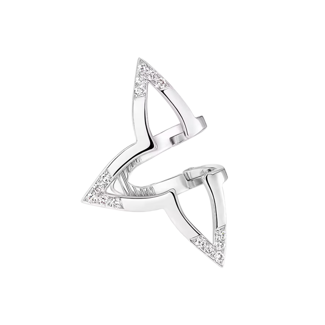 Q06967 (W) Louis Vuitton Ombre Blossom Ear Cuff White Gold Diamond