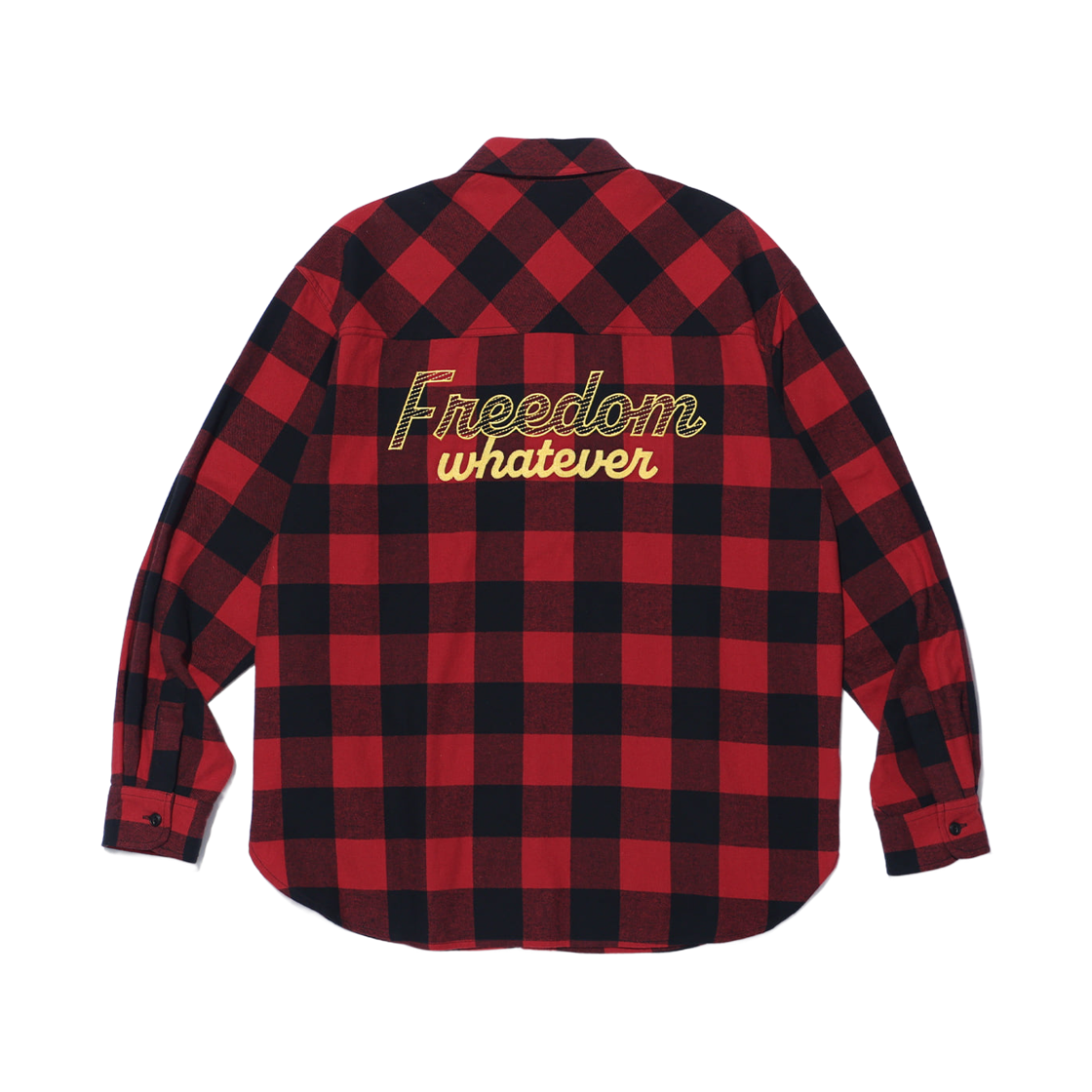 프리덤 버팔로 체크 레터링 셔츠 레드(FREEDOM Buffalo Check Lettering Shirts Red) - 2