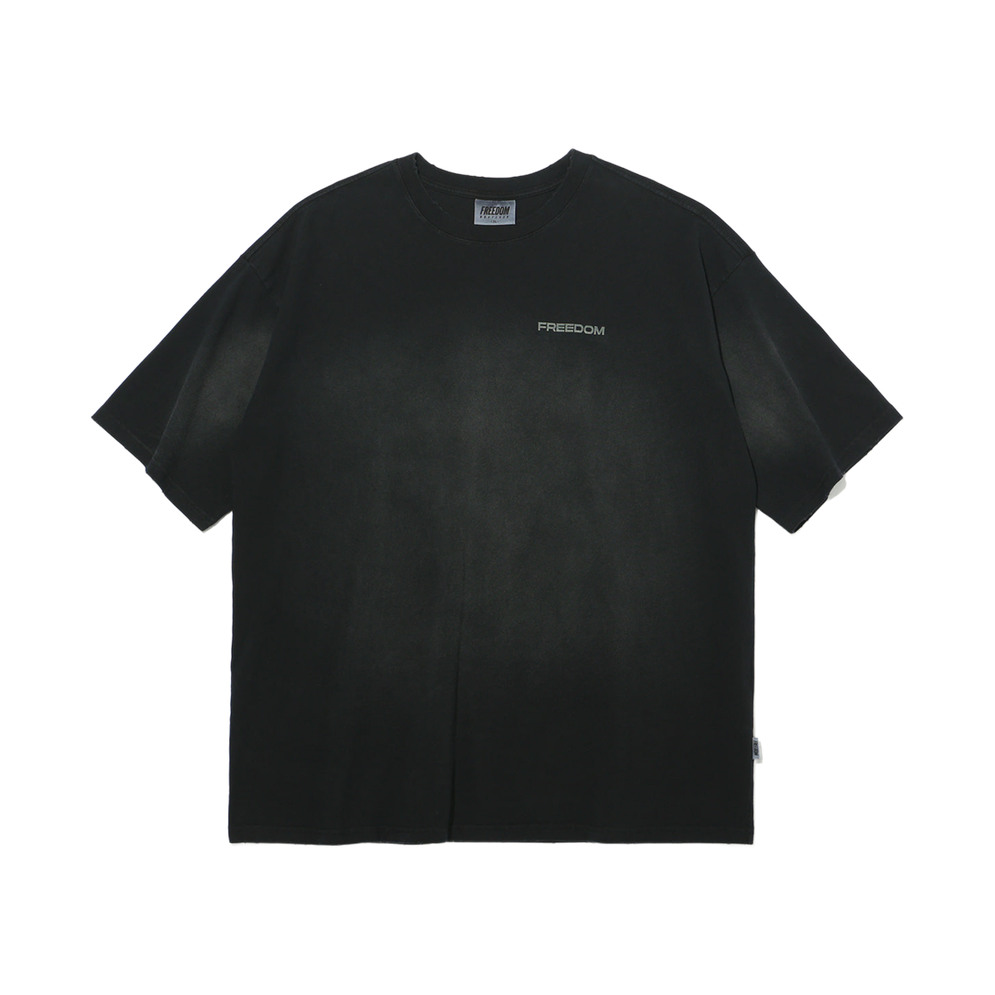 FD26MMTS0150BK FREEDOM Small Logo Pigment Washed T-shirt Black