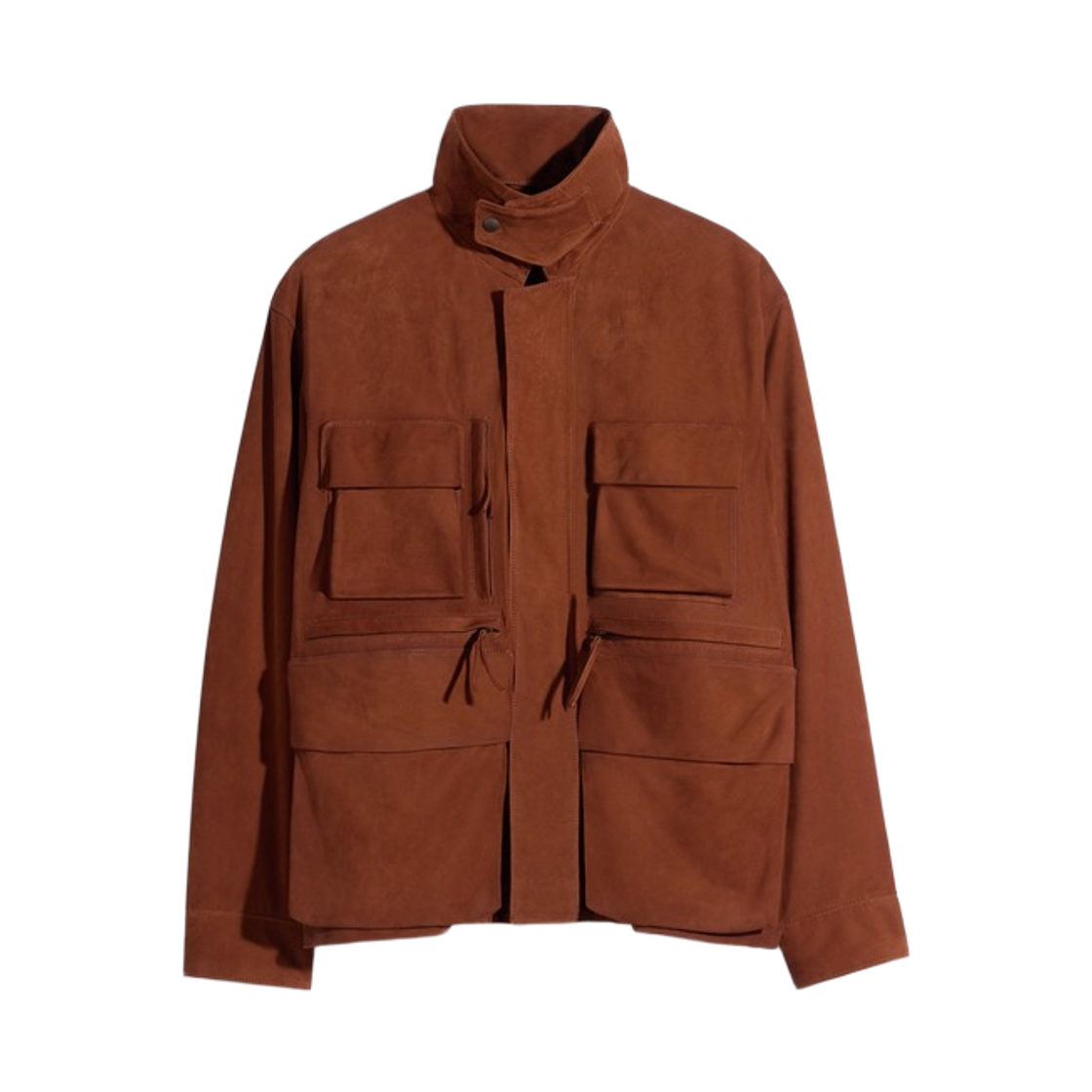 OW1212-LL0177-418 Lemaire Nubuck Reporter Jacket Cigar