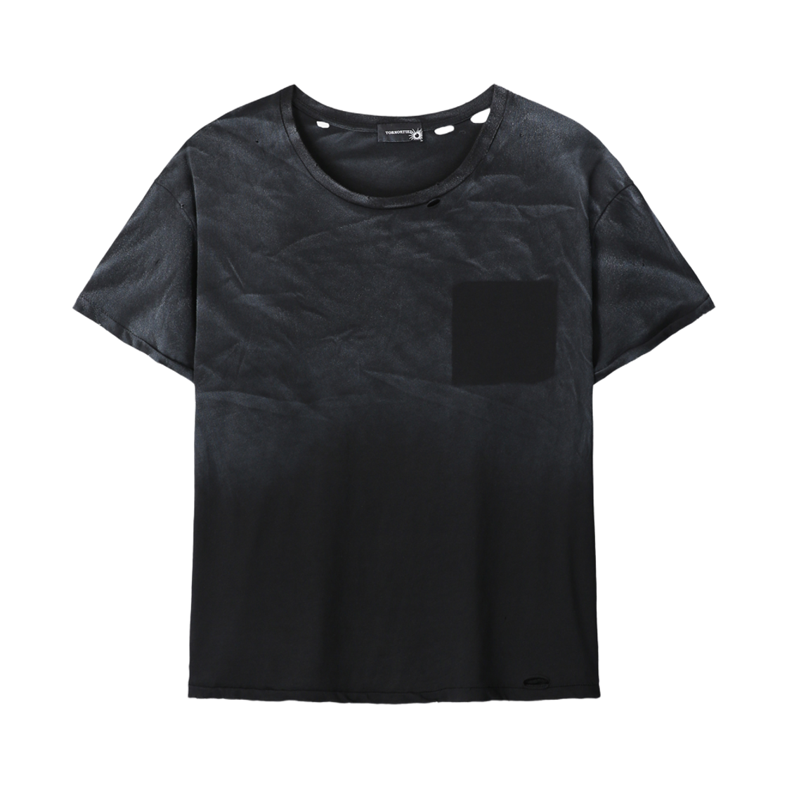 톤얼타이드 페이크 포켓 티셔츠 블랙(tornortied Fake Pocket T-Shirt  Black)