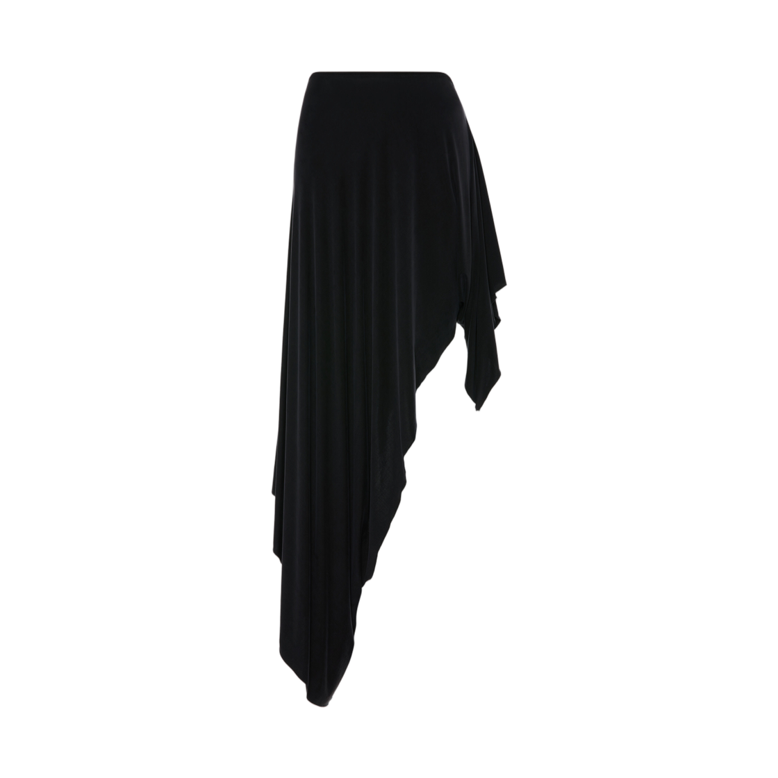 (W) 메종 마르지엘라 드레이프 롱 스커트 블랙((W) Maison Margiela Draped Long Skirt Black)
