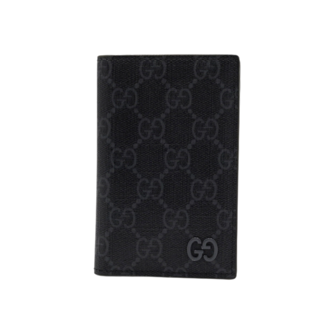 ITI8A89IH8FO Gucci Black Supreme Canvas GG Detail Long Card Case