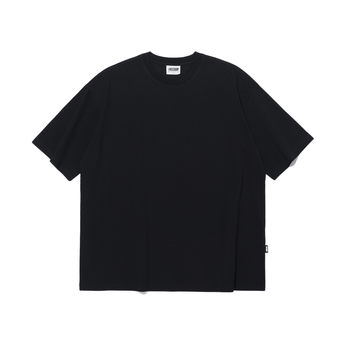 FD25LUTS0010BK FREEDOM Plain Overfit T-shirts Black
