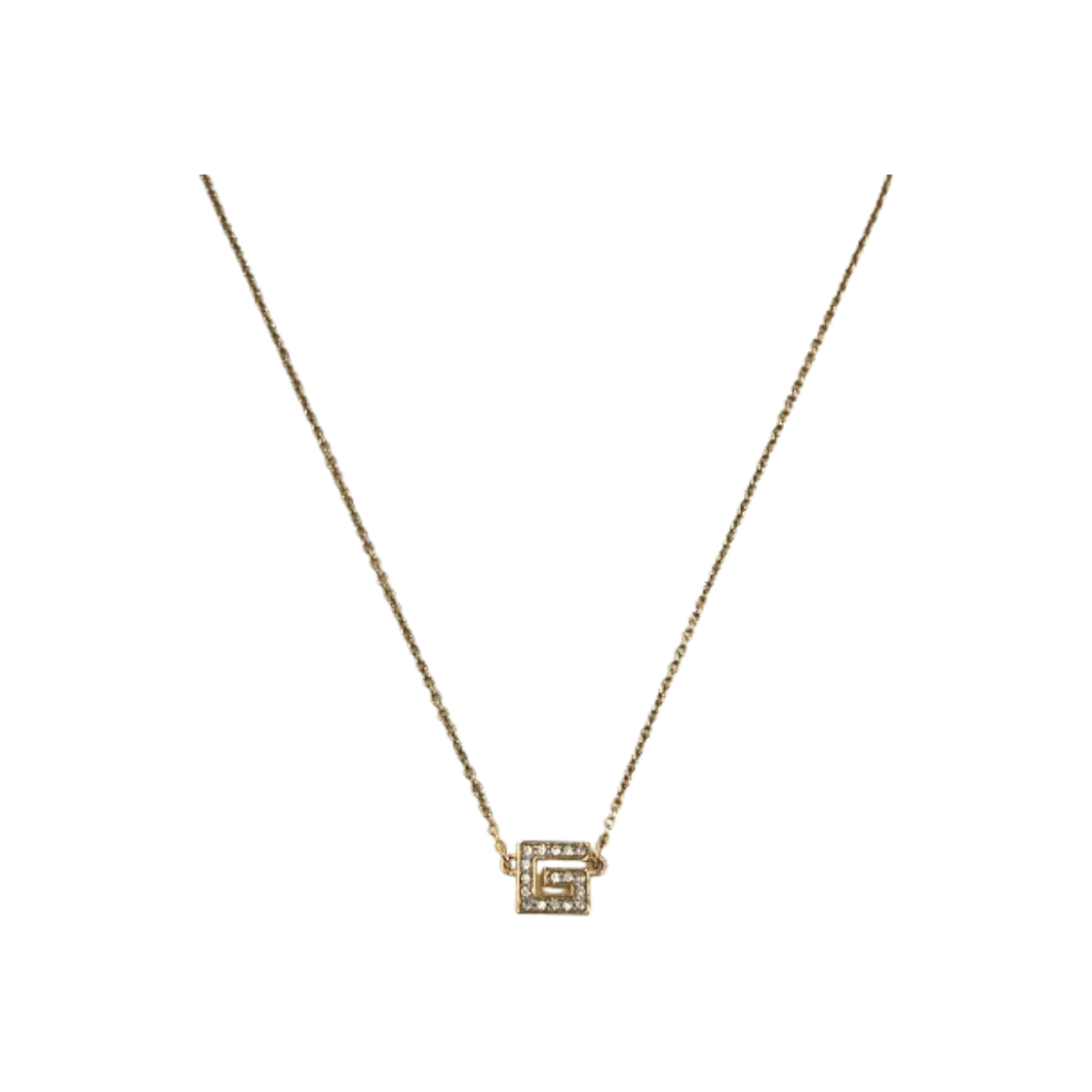 지방시 G 로고 큐빅 골드톤 목걸이(Givenchy G Logo Cubic Goldtone Necklace)