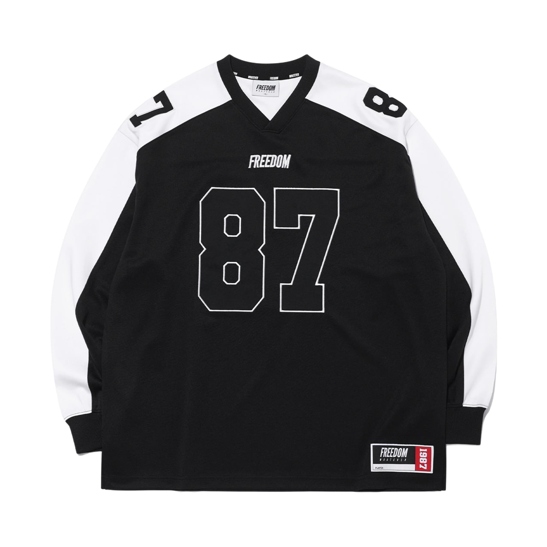 FD25FMLS004BWH FREEDOM Long Sleeve Rugby Jersey Black/White