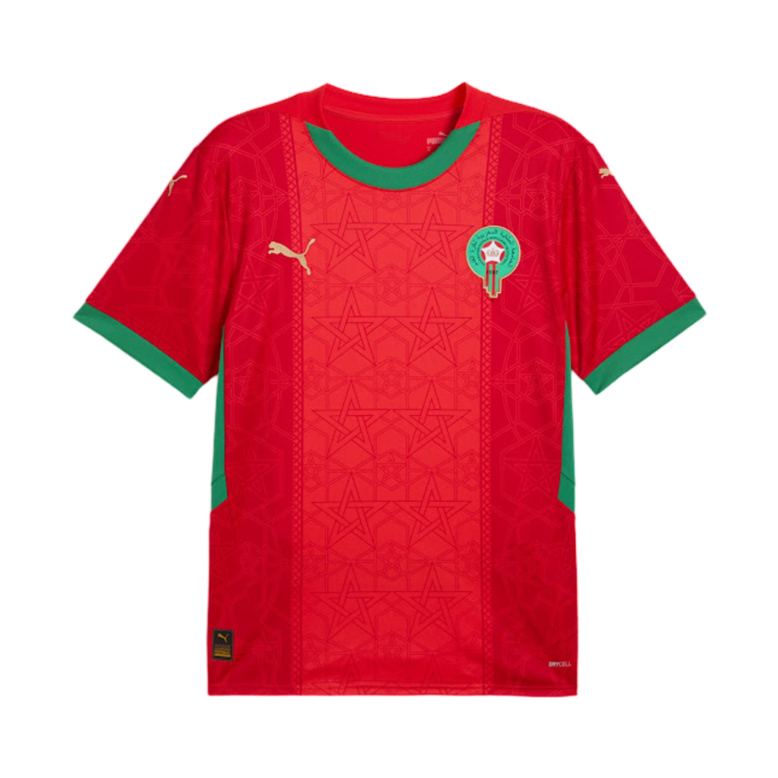 765807-01 Puma Morocco 2024 Home Soccer Jersey Red Power Green (Non Marking Ver.)